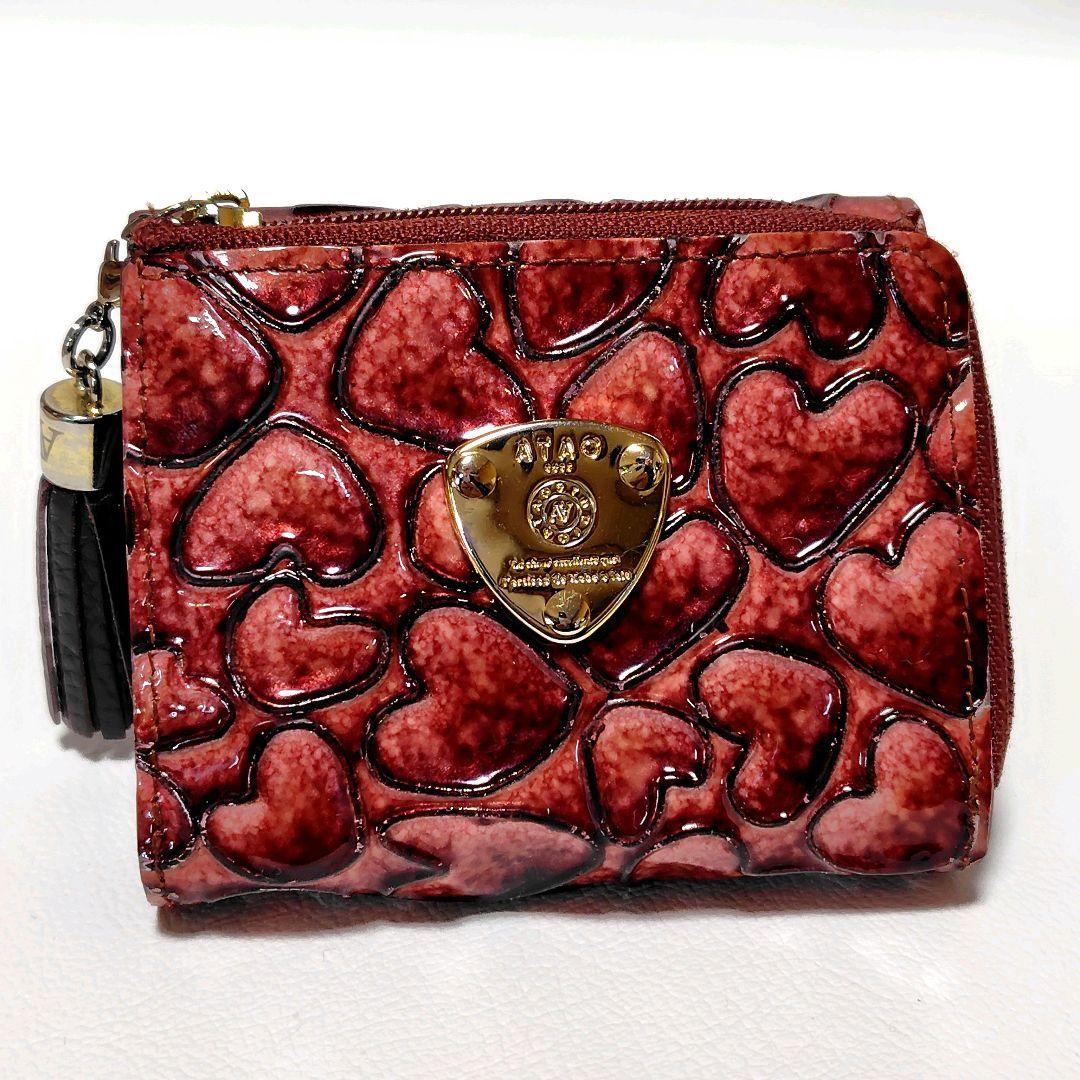 ATAO　ミニ財布　ワルツ　ハッピーヴィトロ　ストロベリーガーネット　ハート