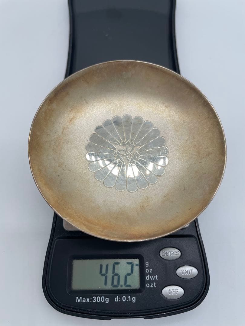純銀　銀盃　46グラム　桐箱