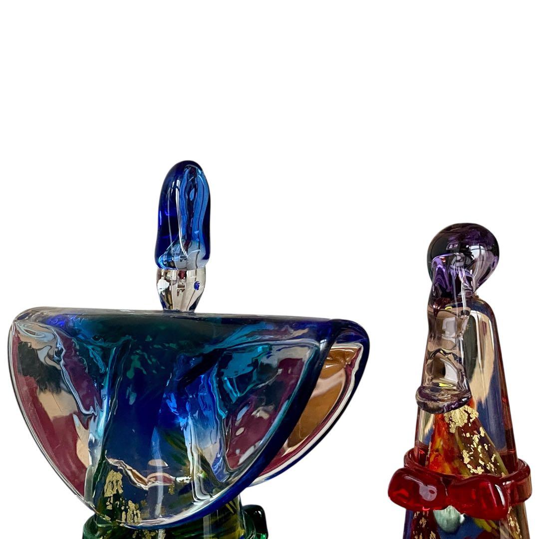 【美品】近代工芸 multi glass マルティグラス 雛人形 ガラス工芸
