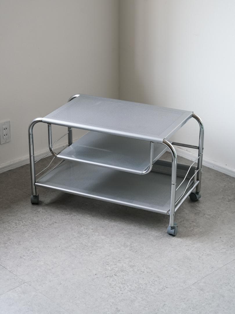 80-90's vintage パンチングメタル テーブル/TVボード モダン