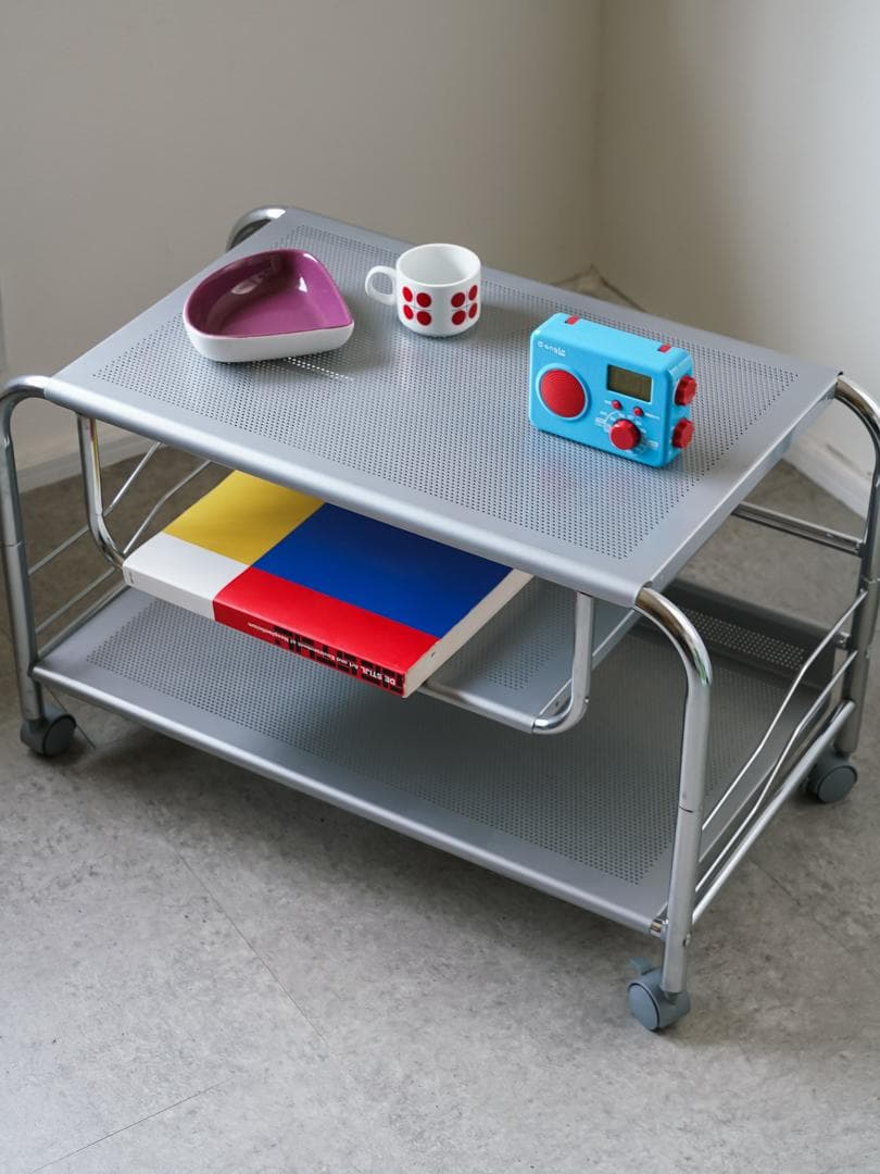 80-90's vintage パンチングメタル テーブル/TVボード モダン