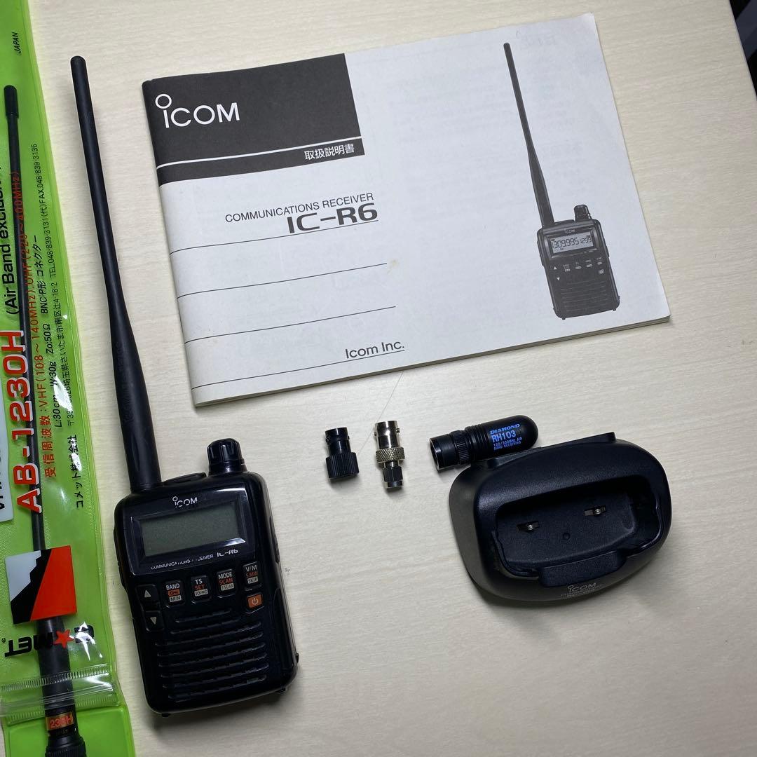 ち*だ様 動作確認済み icom ic-r6 アンテナ SMA→BNC変換コネク