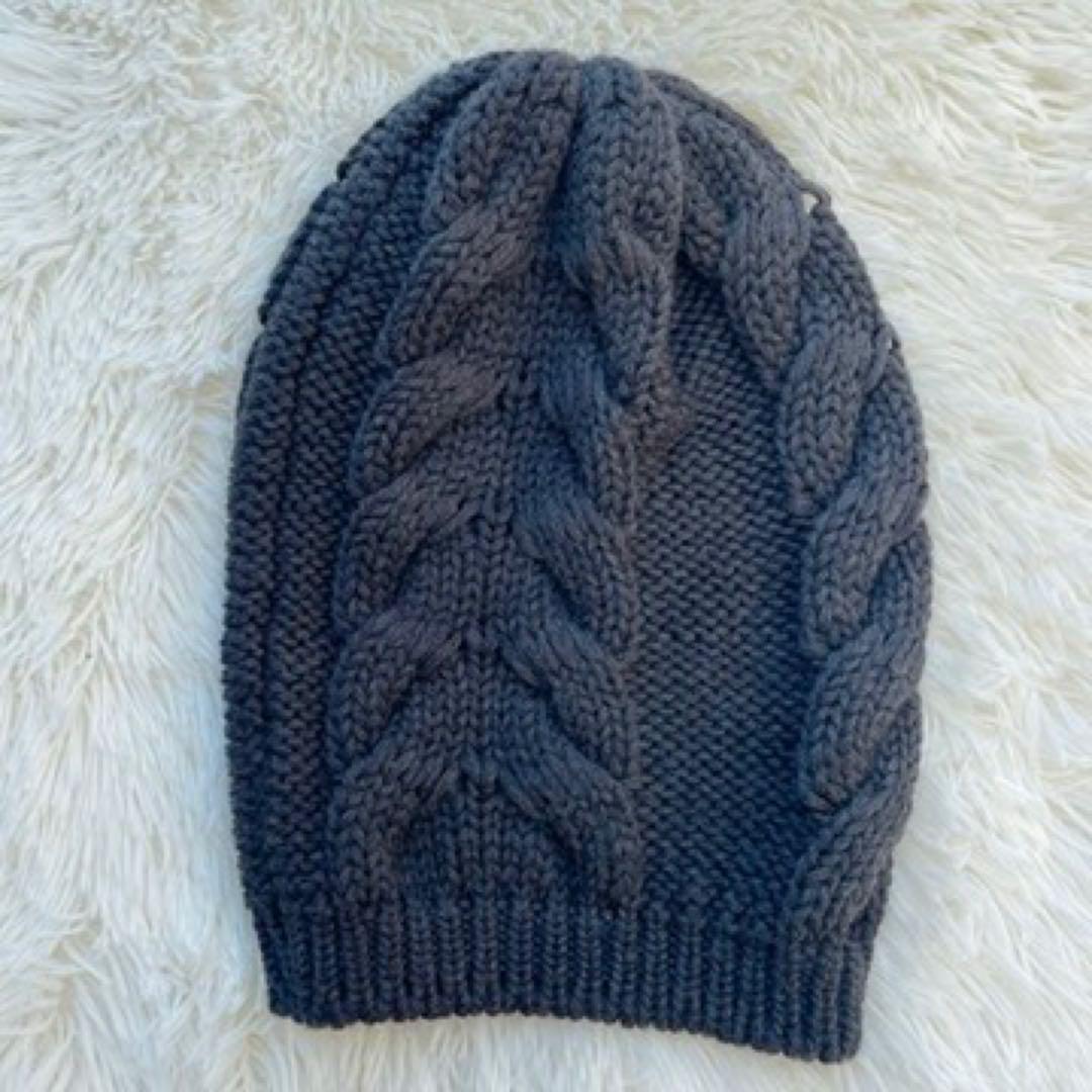 美品 GUCCI グッチ ニット グッチ ニット帽 GG ウール 黒 M 箱付き