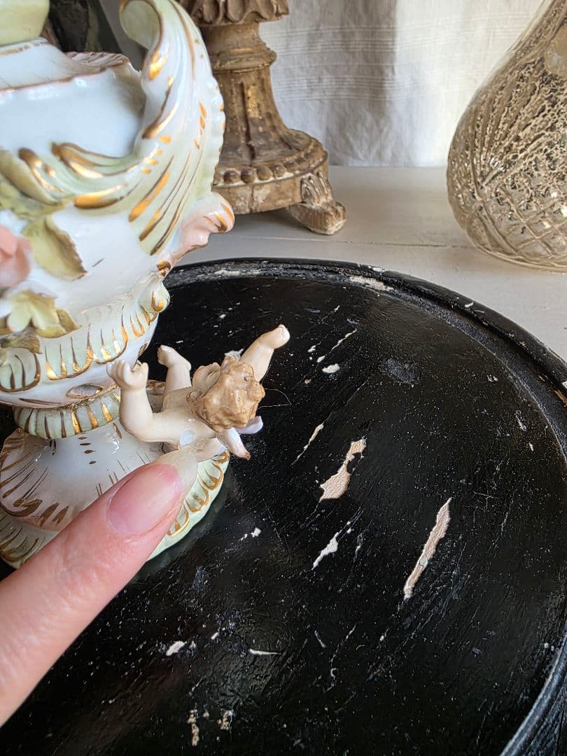 フランスアンティーク 陶器のポプリポット