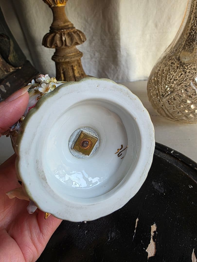 フランスアンティーク 陶器のポプリポット