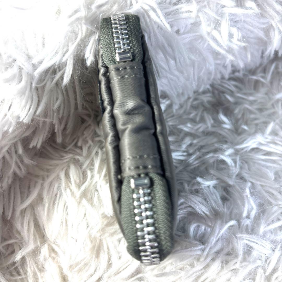 希少✨ポーター タンカー ラウンドファスナー キーケース セージグリーン　グレー