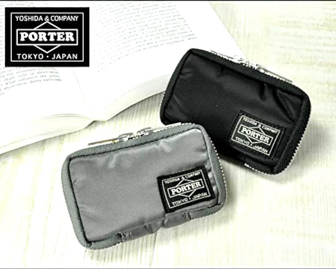 希少✨ポーター タンカー ラウンドファスナー キーケース セージグリーン　グレー