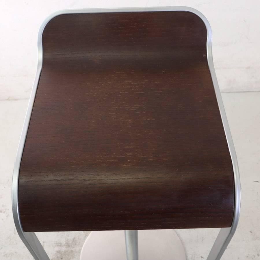 はなこ様6の2ラパルマ レム ハイスツール 板座 オーク突板 ブラウン昇降回転a