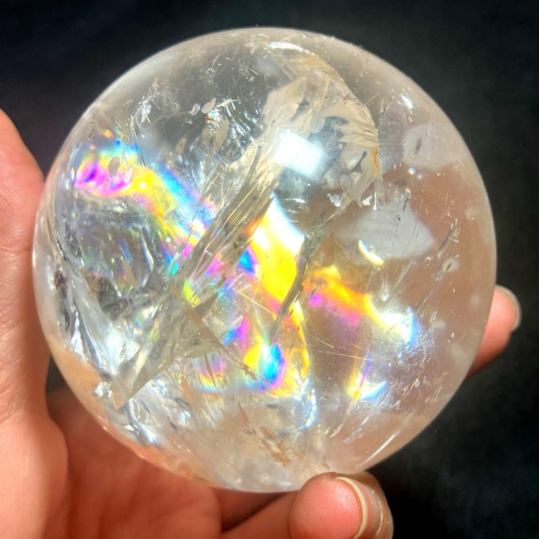 超特大　71mm レインボーゴールドルチルクォーツ　金針水晶　パワーストーン