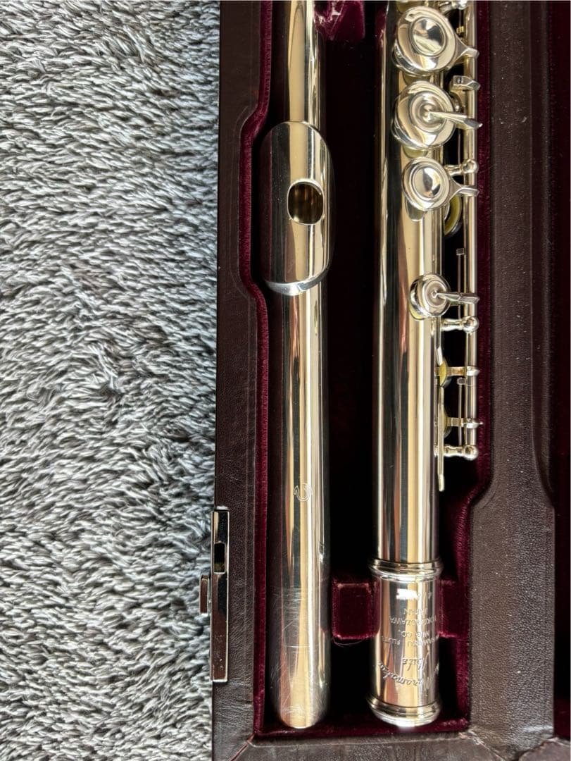 ムラマツ総銀製フルート AD Eメカ付き カバードキー　C足部菅