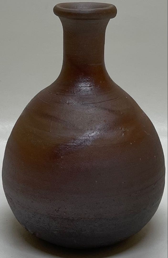 にしえ　人間国宝　藤原雄　備前徳利　共箱　共布　栞　L509