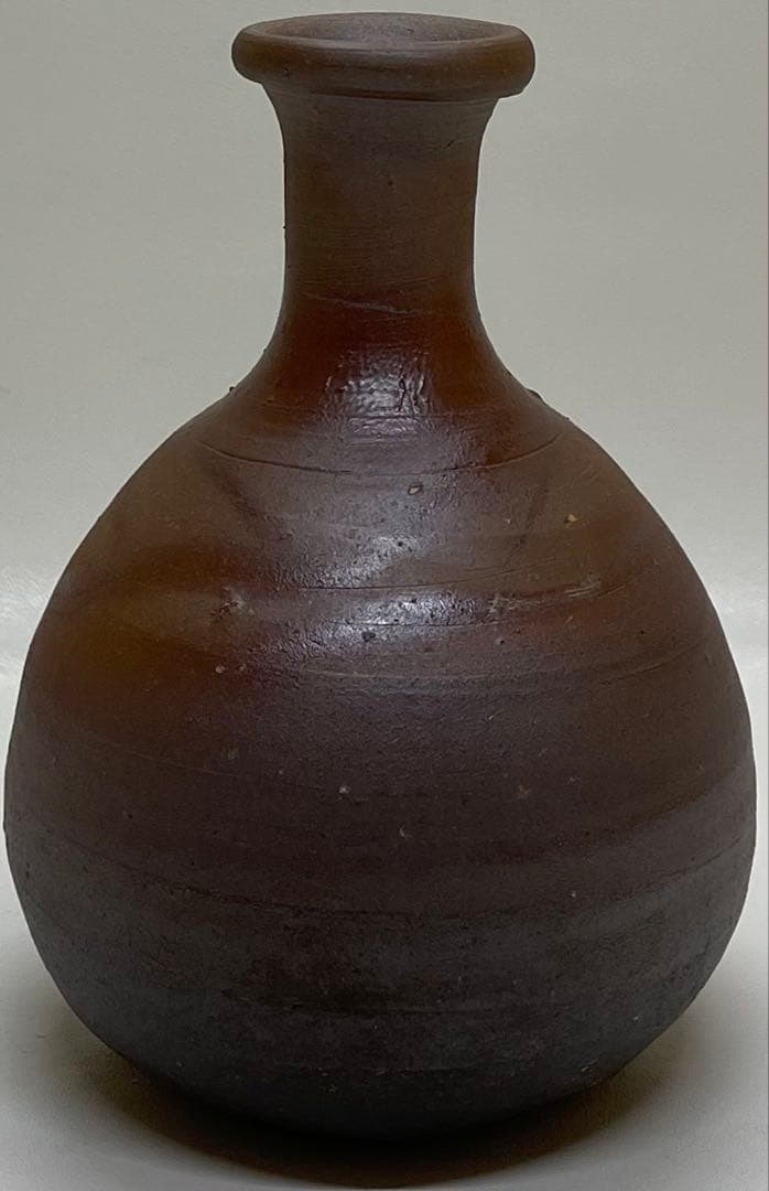 にしえ　人間国宝　藤原雄　備前徳利　共箱　共布　栞　L509