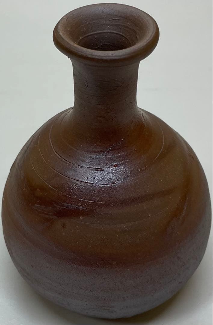 にしえ　人間国宝　藤原雄　備前徳利　共箱　共布　栞　L509