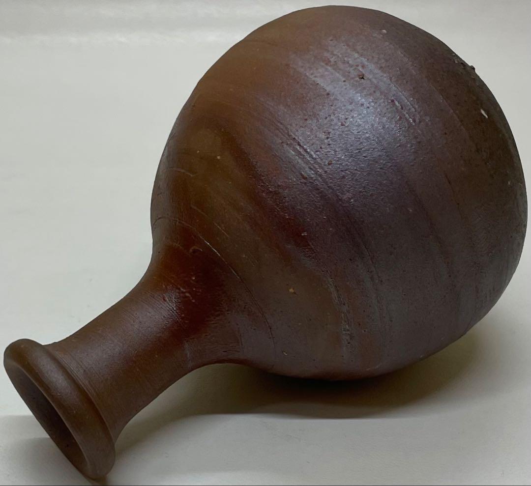 にしえ　人間国宝　藤原雄　備前徳利　共箱　共布　栞　L509