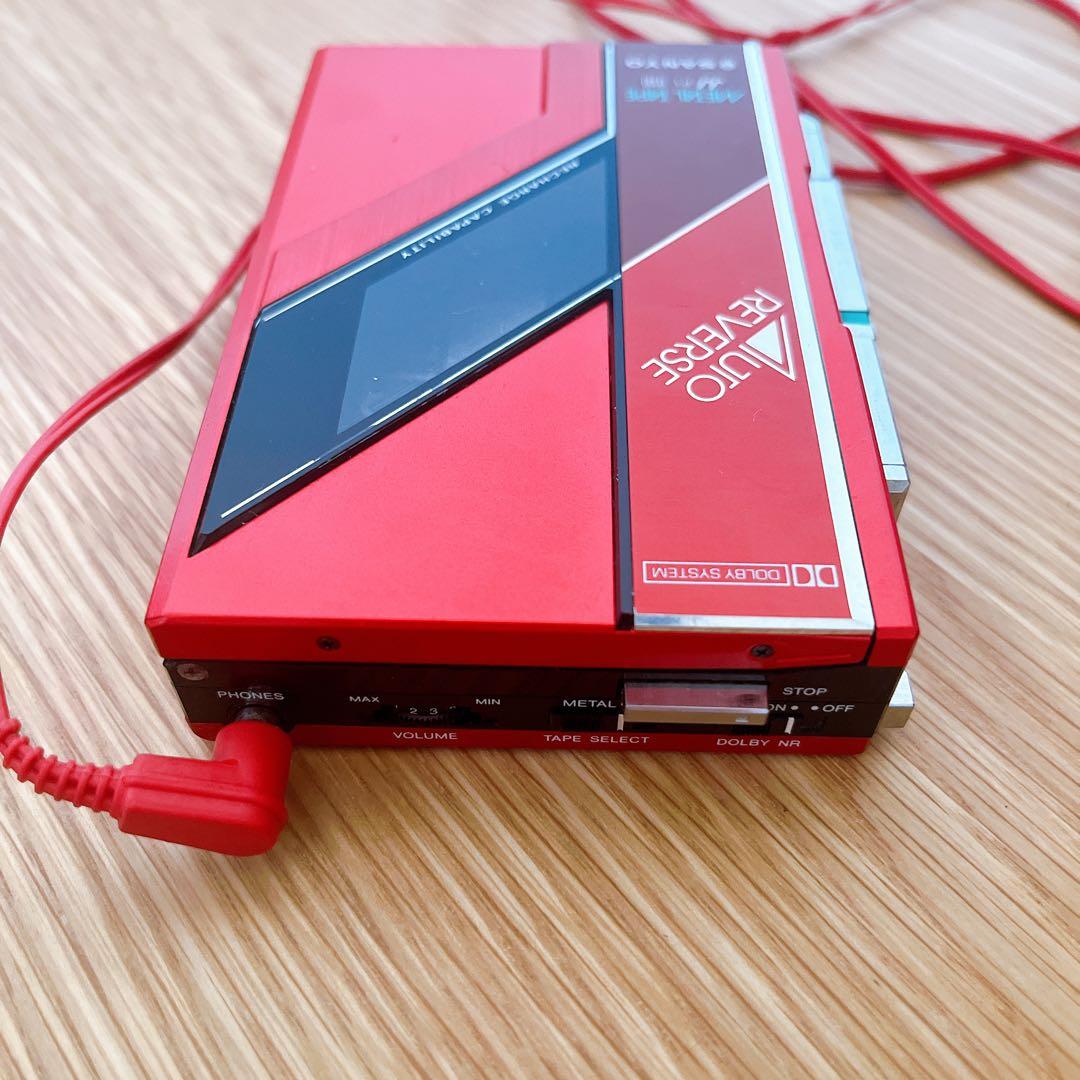 激レア SANYO JJ-P1 カセットプレーヤー レッド