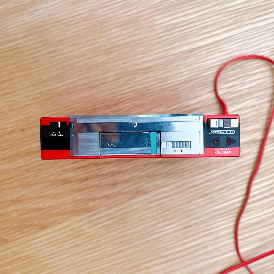 激レア SANYO JJ-P1 カセットプレーヤー レッド