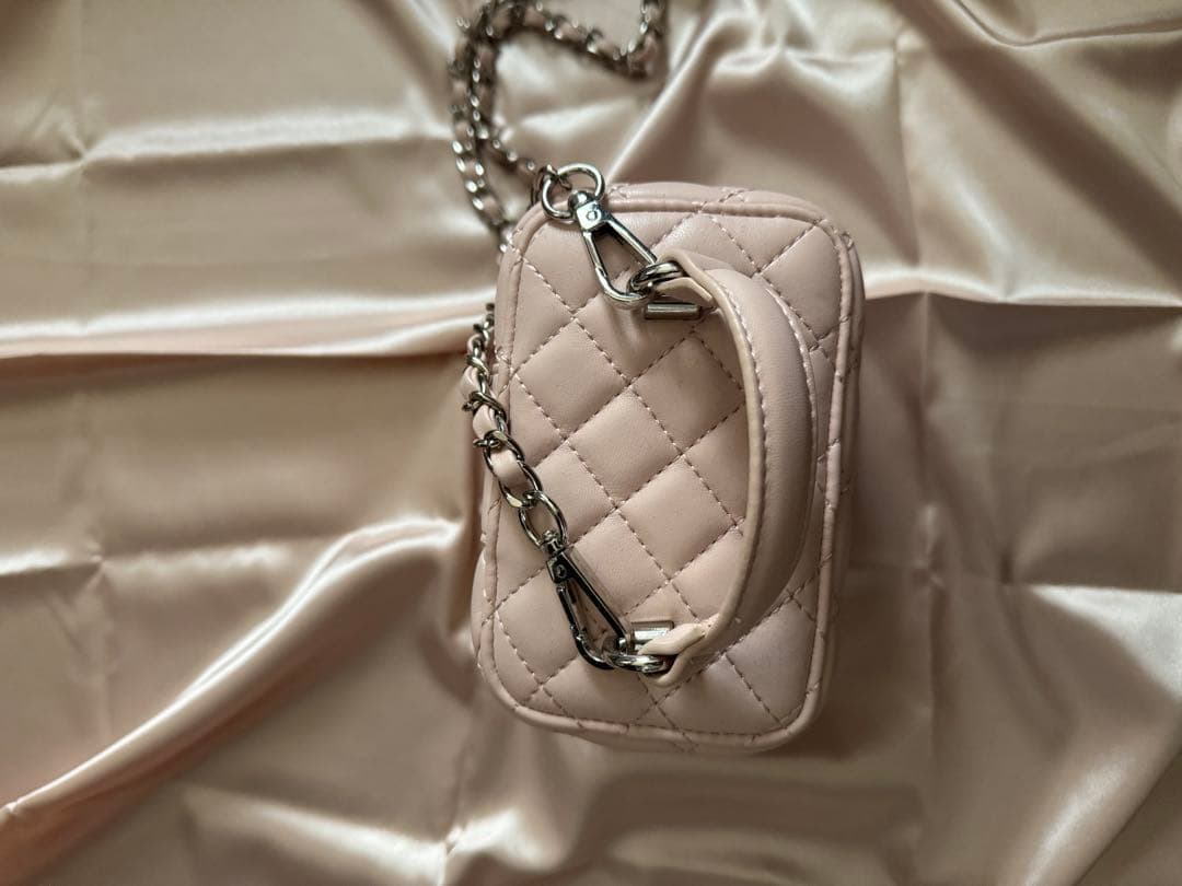 ダーリッチ キルティングスクエアミニバッグ ピンク