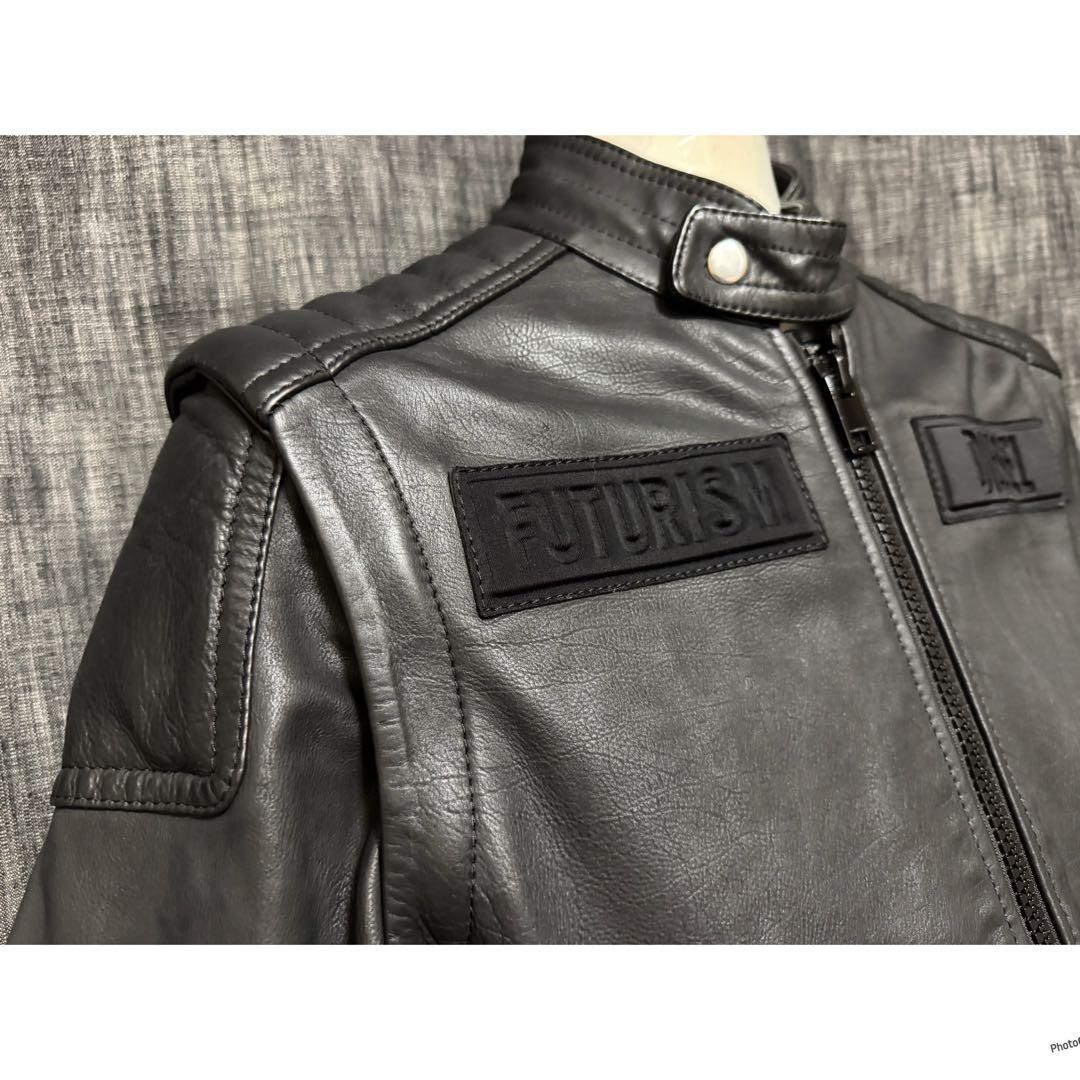 定価115500円 DIESEL 牛革　カウレザー　シングルライダース　S 黒
