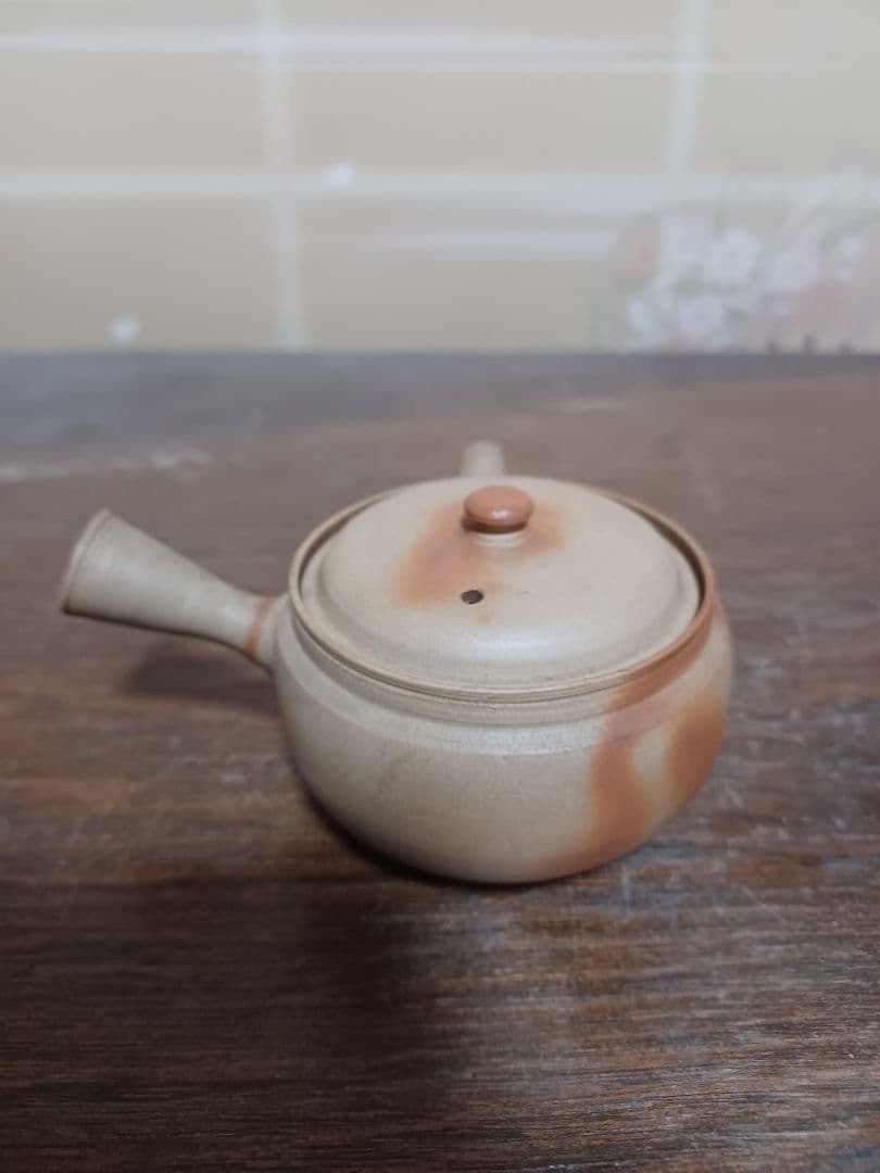 常滑焼　火襷急須　四代伊奈長三　造