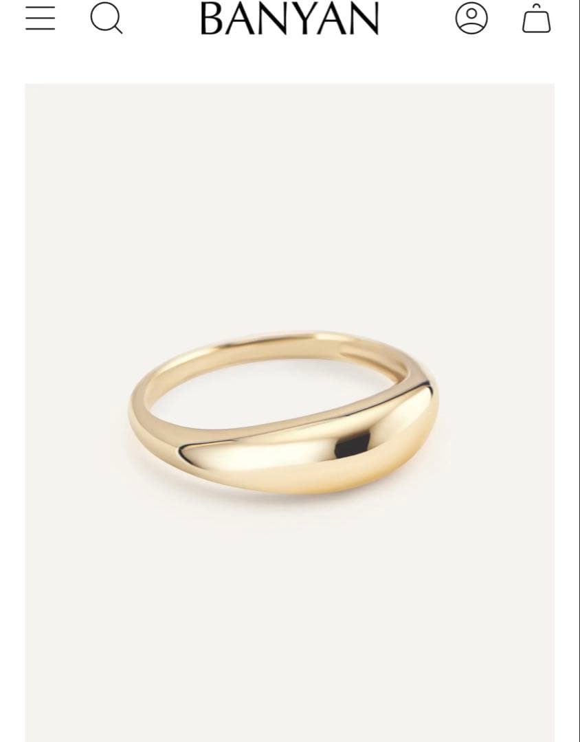 Banyan ドームリング ゴールド サイズ7