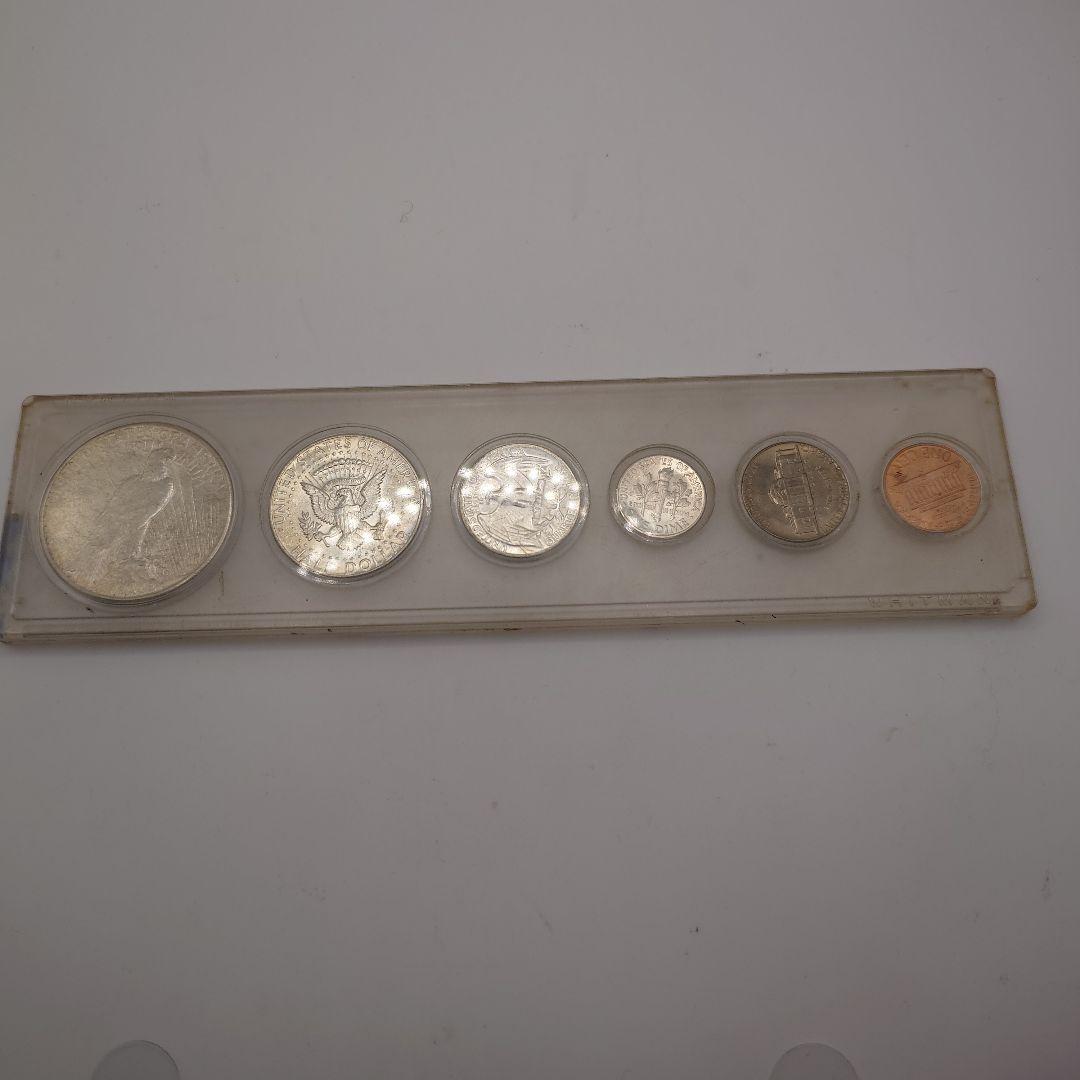 アメリカ リバティセット 6枚 ピースダラー 銀貨 1964年 c1101