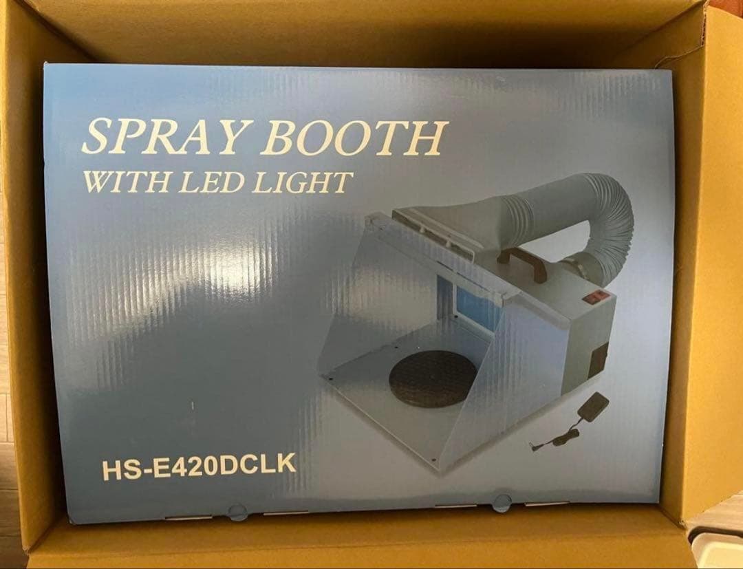 塗装ブース LED照明・フィルター付きエアブラシケース