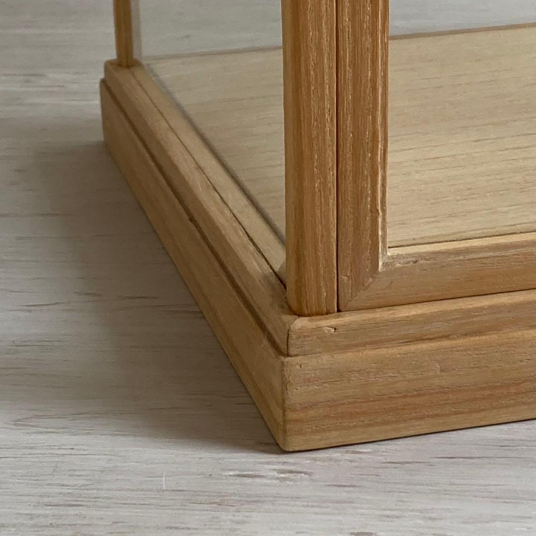 g301 古い木製 ガラスケース 2段 卓上 ショーケース 展示ケース 店舗什器