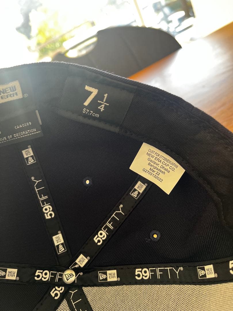 Supreme 59FIFTY ネイビー キャップ 7 1/4