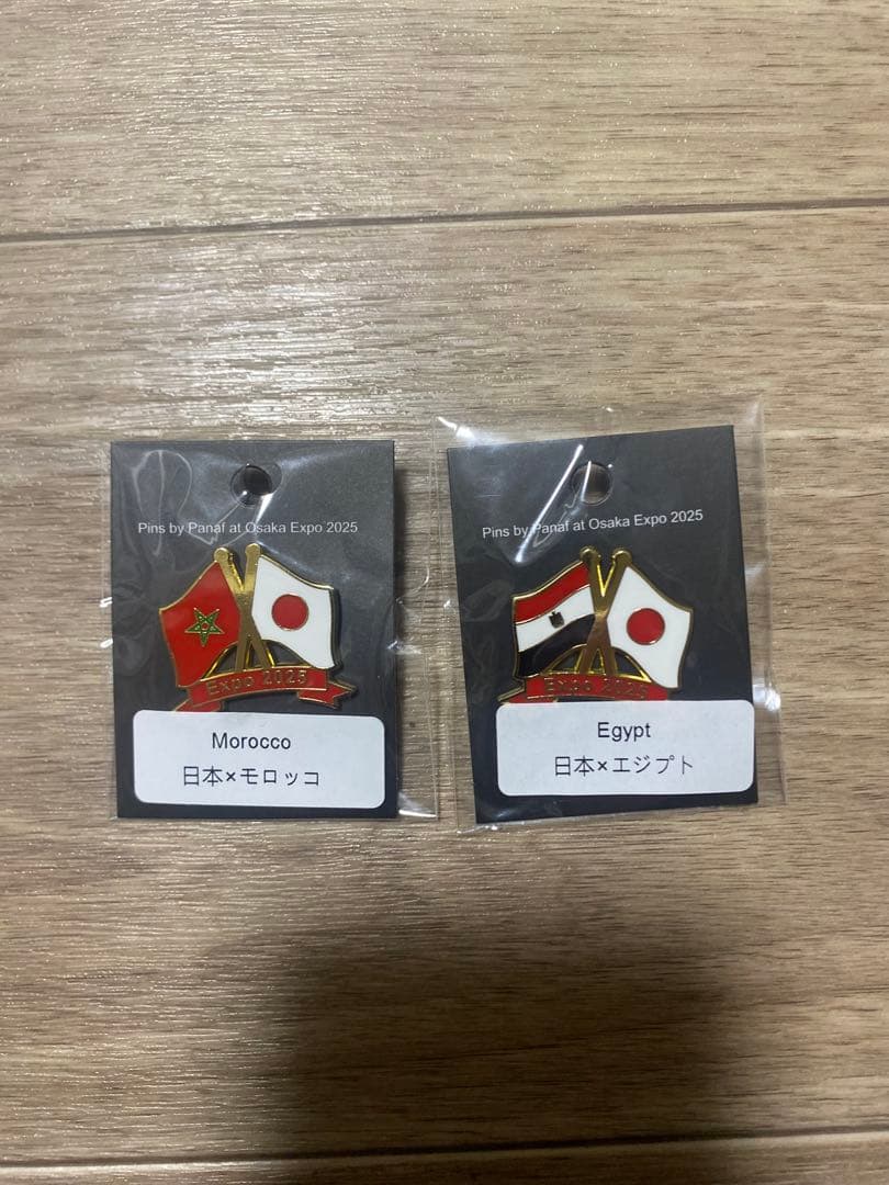 大阪関西万博 EXPO 2025 USA モロッコ・エジプト ピンバッジセット