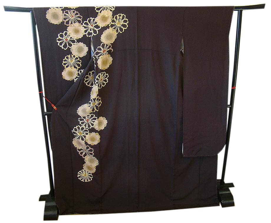 値下げ交渉ＯＫ！ロング寸 こむさでもーど 極上ちりめん地 振袖 正絹 Ｂ６５６