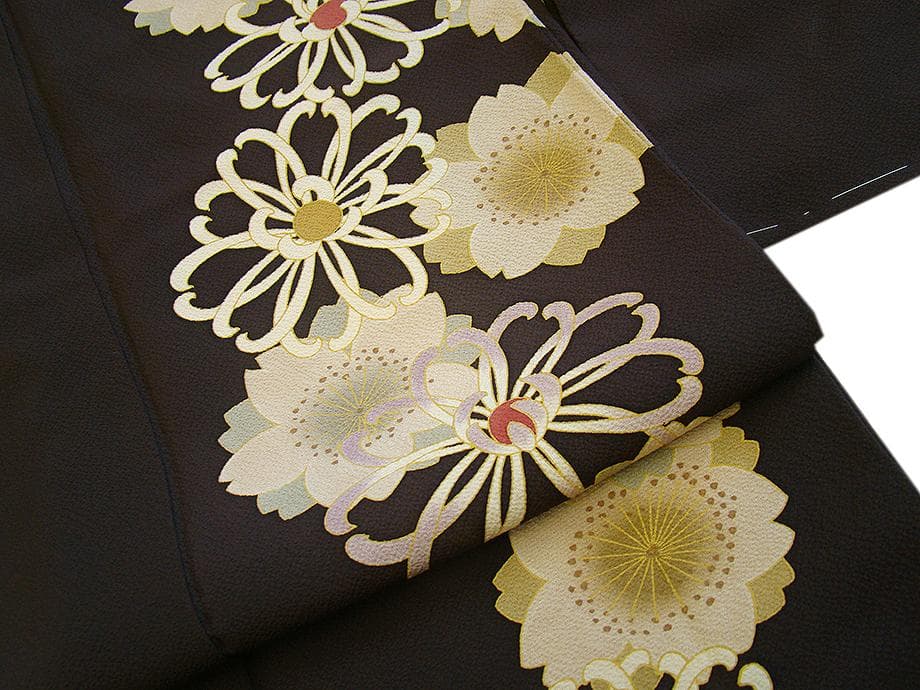 値下げ交渉ＯＫ！ロング寸 こむさでもーど 極上ちりめん地 振袖 正絹 Ｂ６５６