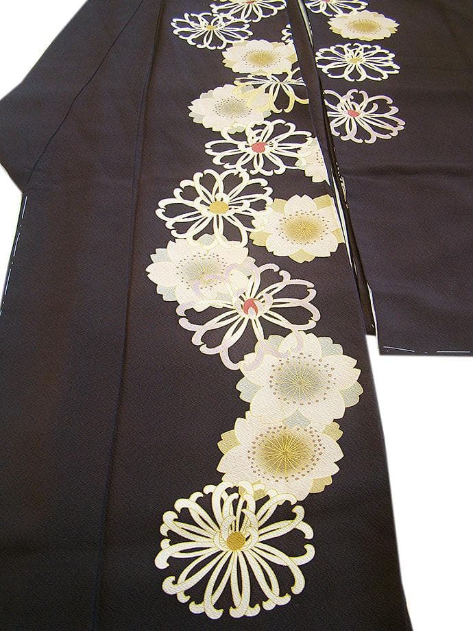 値下げ交渉ＯＫ！ロング寸 こむさでもーど 極上ちりめん地 振袖 正絹 Ｂ６５６