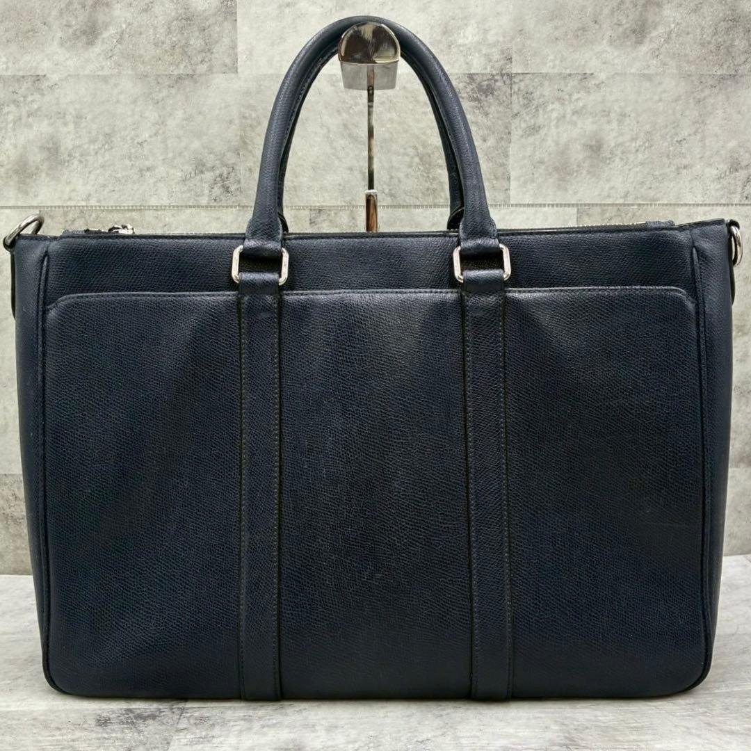 良品 コーチ 2way メトロポリタン ビジネスバッグ ブリーフケース A4 紺