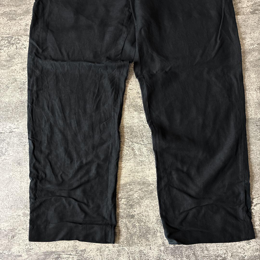 t*y様 ヴィンテージ シルクリネンパンツ ラルフローレン 黒ブラック メンズ