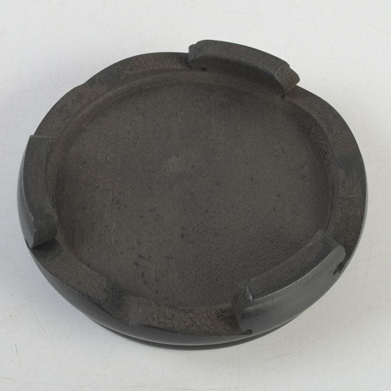 七宝焼　相互七宝謹製　緑釉　花文　花瓶　唐木台付　共箱　V　9837A