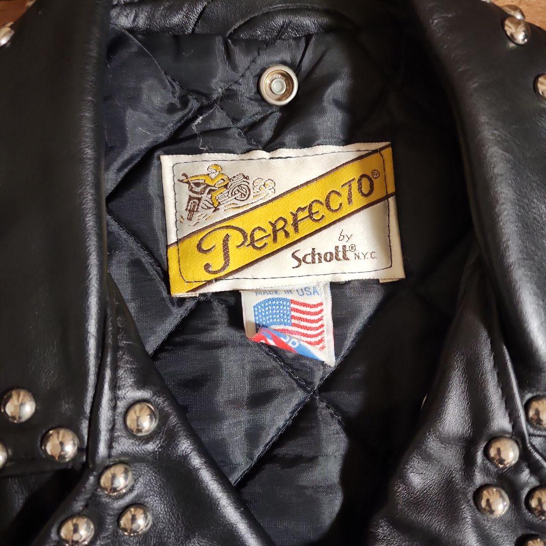 SHOT　ライダースジャケット　レザージャケット　ダブル　618 スタッズ　36