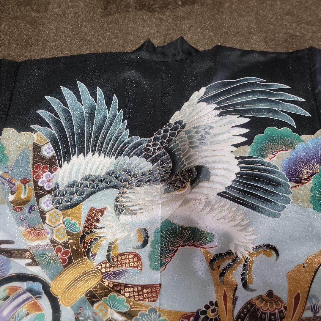 七五三 男の子 着物セット 兜と鷹のデザイン