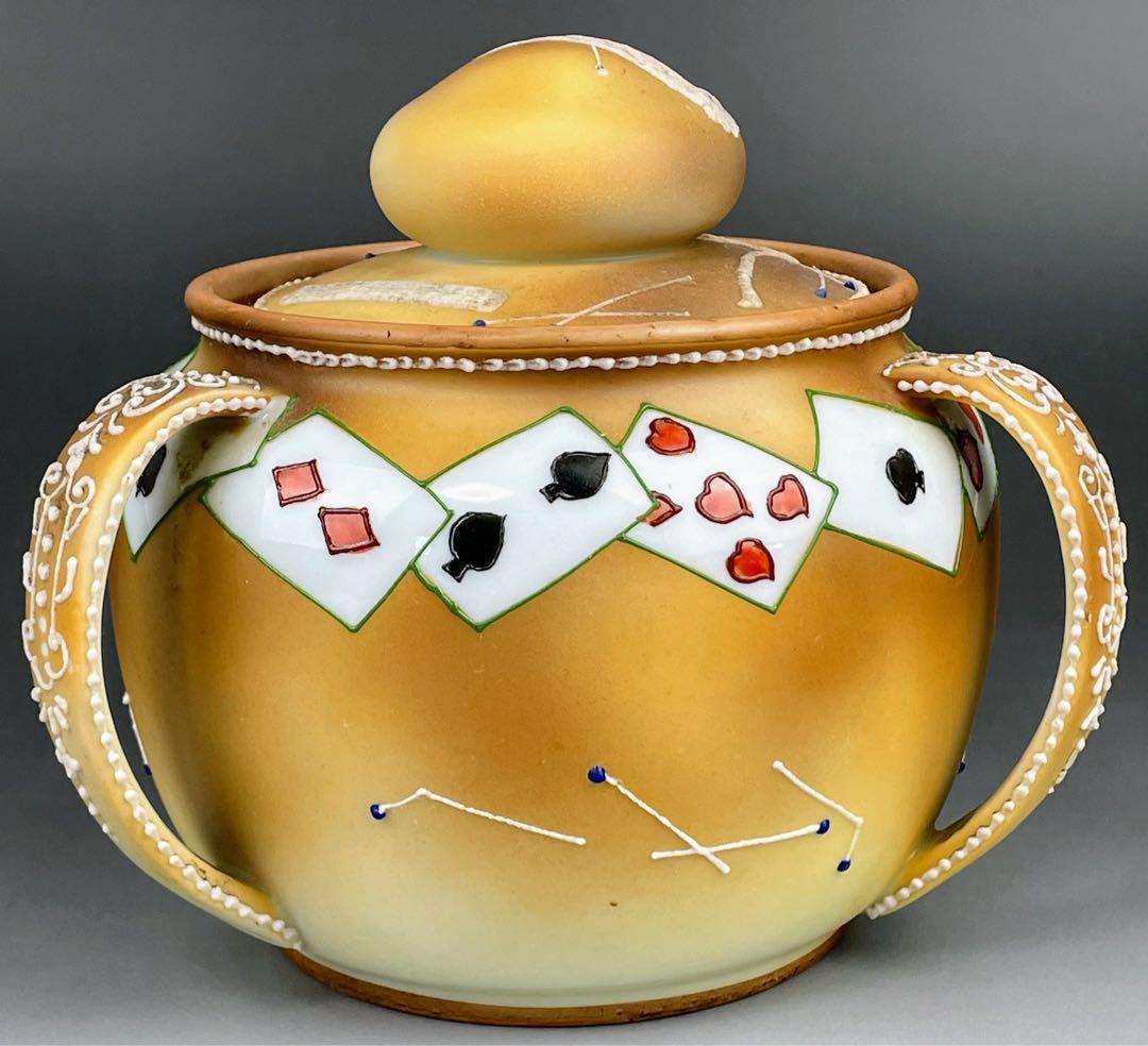 【専用・訳あり】オールドノリタケ ヒュミドール 葉巻入れ トランプ紋