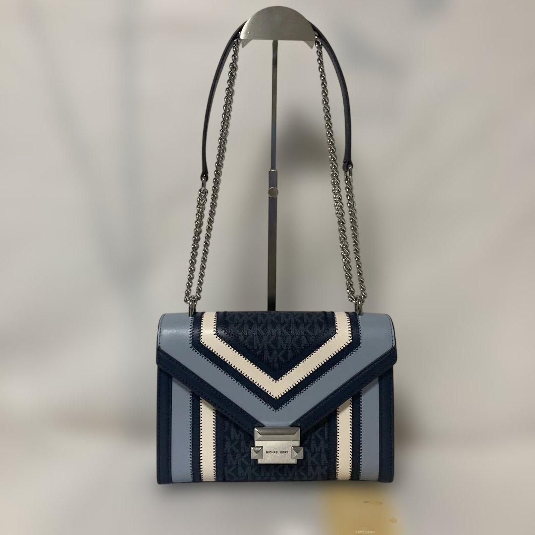 【未使用】マイケルコースショルダーバッグ★WHITNEY カラーブロック.極美品