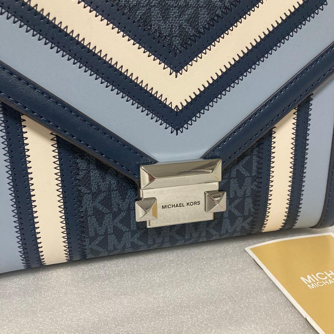 【未使用】マイケルコースショルダーバッグ★WHITNEY カラーブロック.極美品