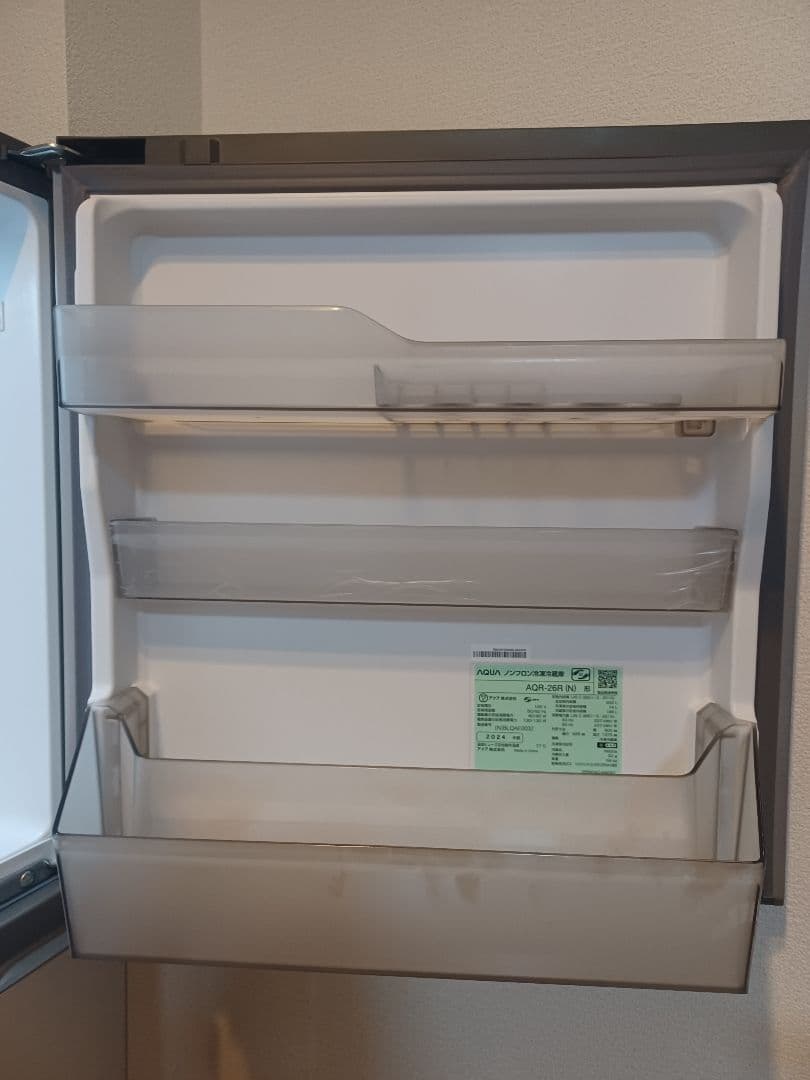2024年製【超美品・送料込み】AQUA 冷凍冷蔵庫 AQR-26R-N 右開き
