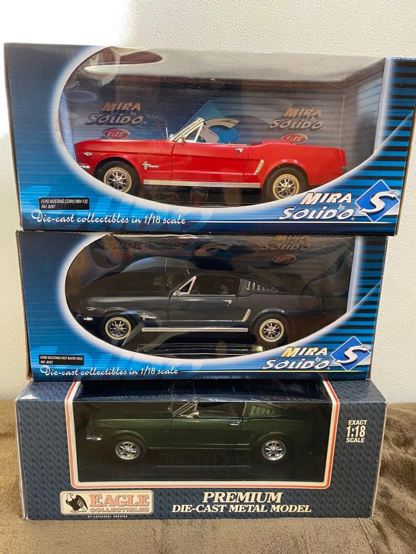 MIRA SOLIDO ＆EAGLEマスタング1/18 3台セット