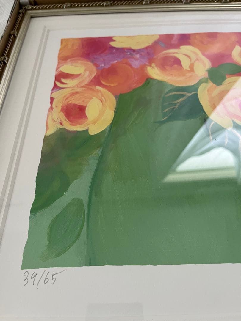 額装版画　55×44 65限定ジクレー　ジニー・キム　直筆サイン　証明書　大きめ