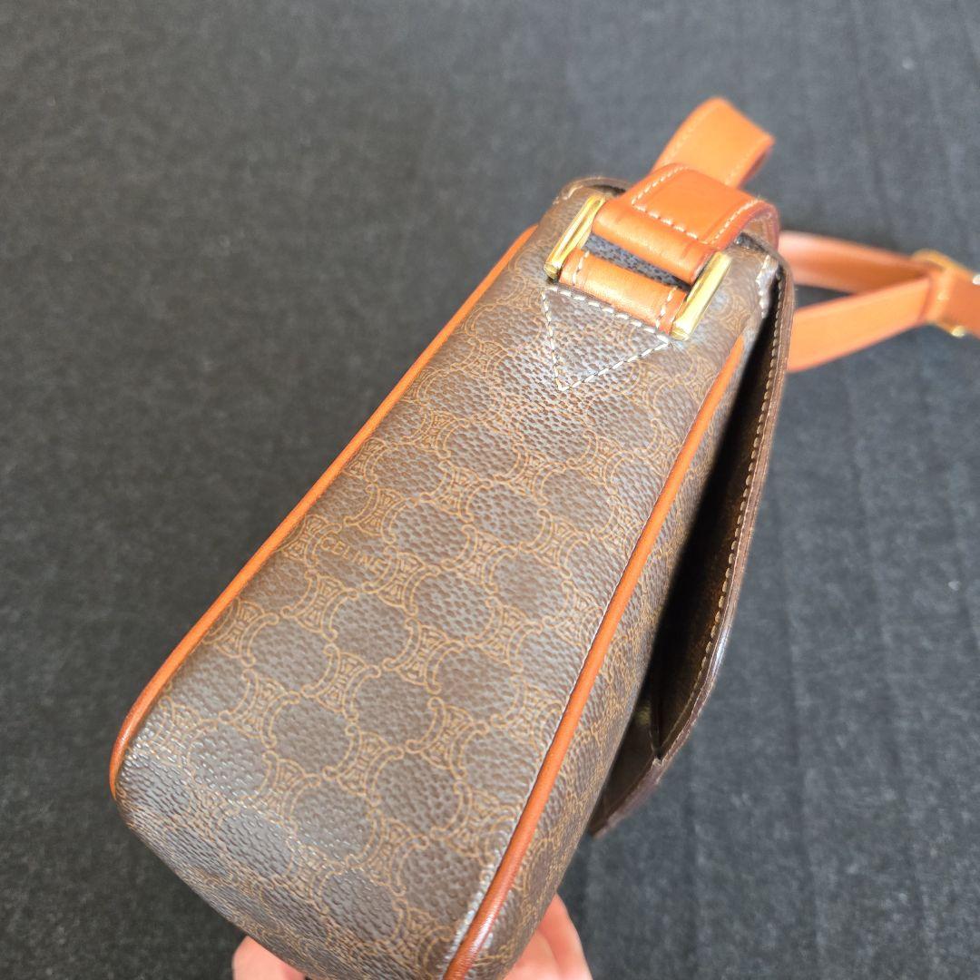 【CELINE】セリーヌ マカダム柄 サークルロゴ金具 ショルダーバッグ M12