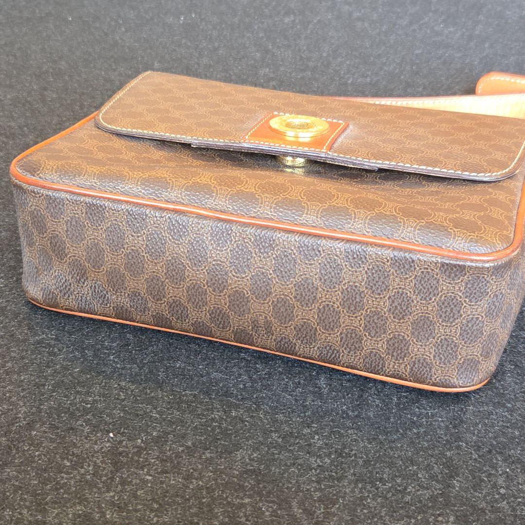 【CELINE】セリーヌ マカダム柄 サークルロゴ金具 ショルダーバッグ M12