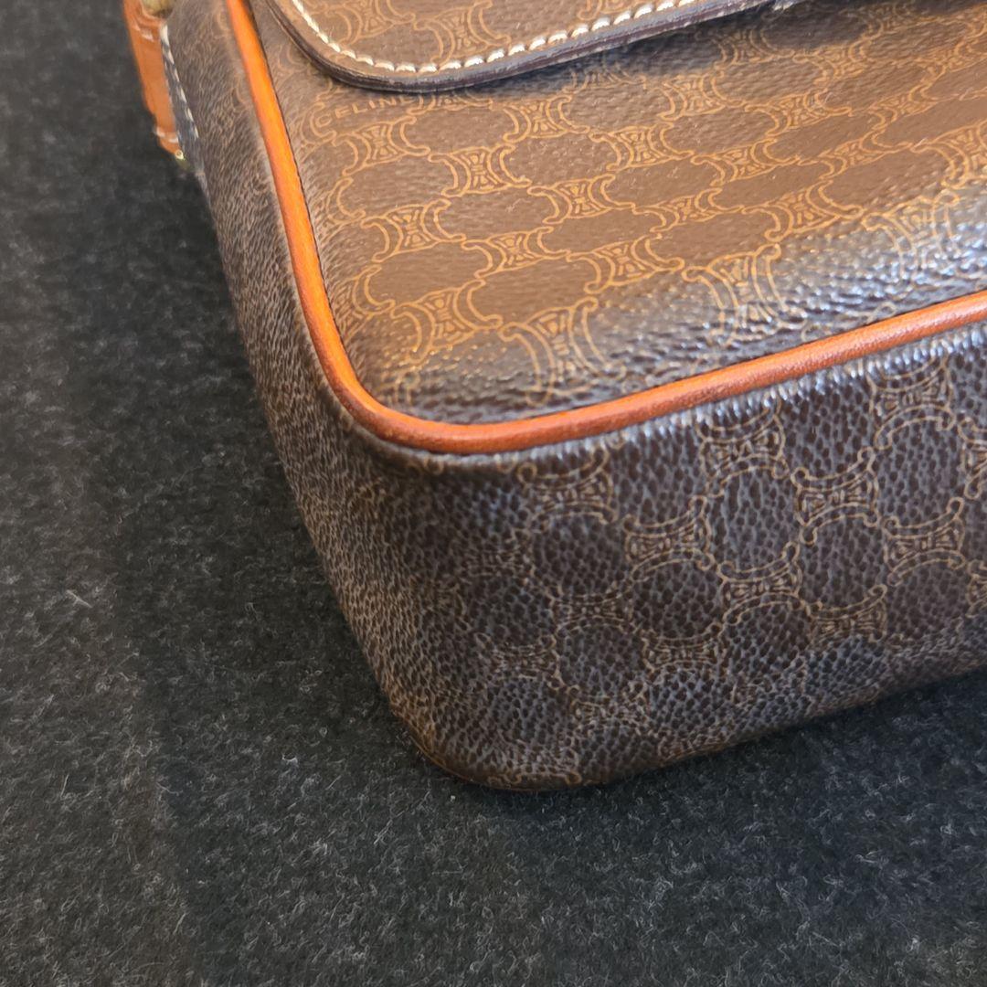 【CELINE】セリーヌ マカダム柄 サークルロゴ金具 ショルダーバッグ M12