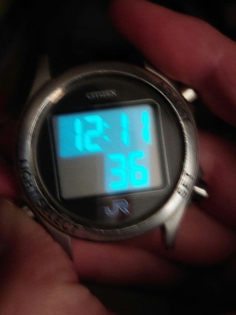 【稼働中・刻印あり】JR西日本 腕時計 シチズン デジタル クォーツ 国鉄 希少