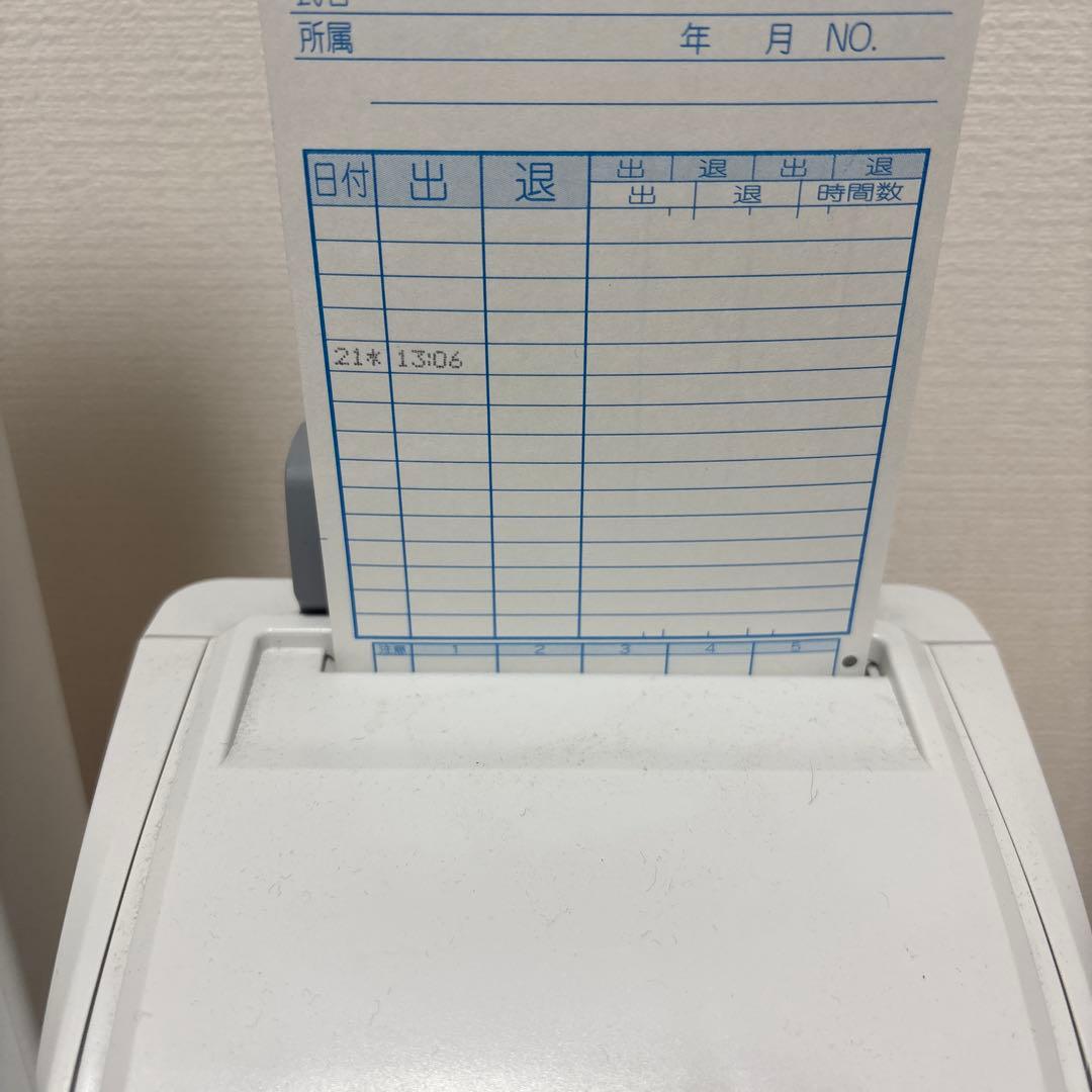 マックス 電子タイムレコーダー電波時計付き　ER-80SUW セット