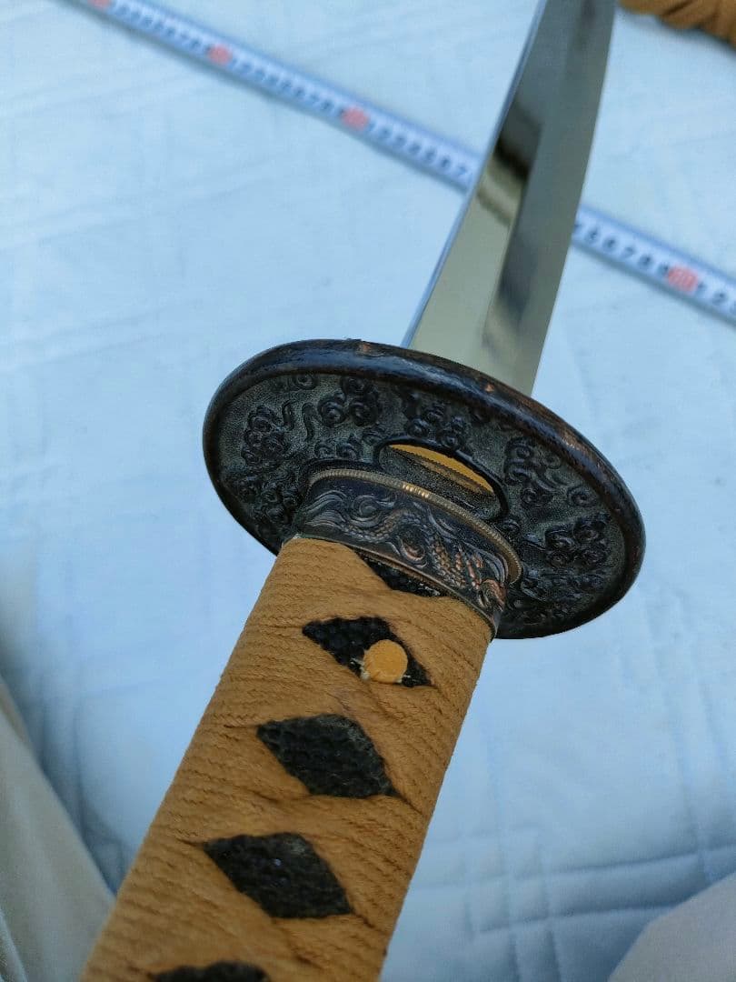 模造刀　黒鞘　鞘割れアリ　武具　剣　コスプレ