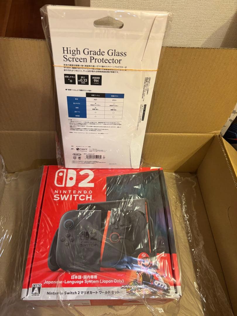 Nintendo Switch ２マリオカートワールドセット＋ブランケット付き